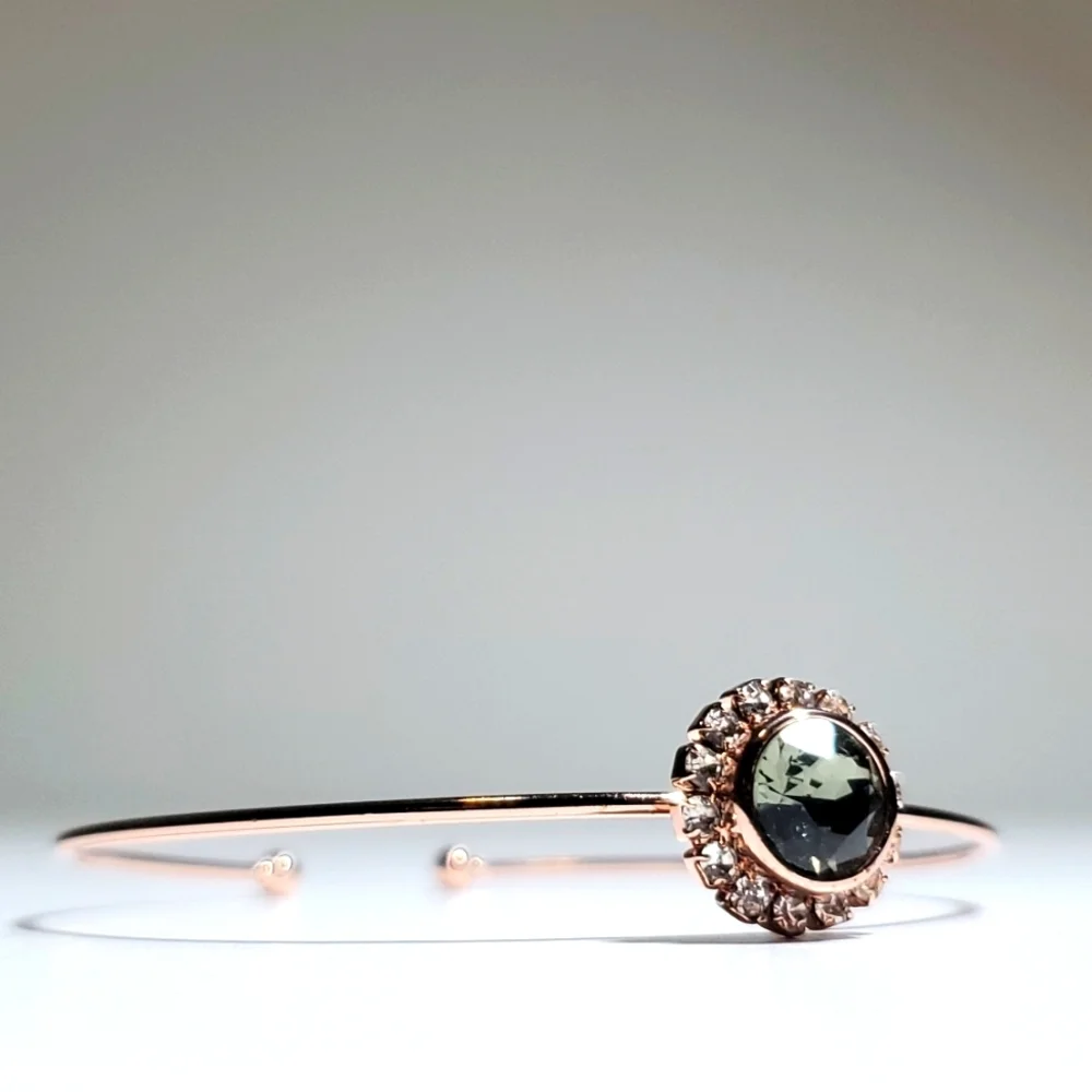 Ted Baker London Dark Green Swarovski Crystal Sappelle Daisy Lace Ulta Fine Cuff
